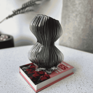 Smoke Wave Glass Vase