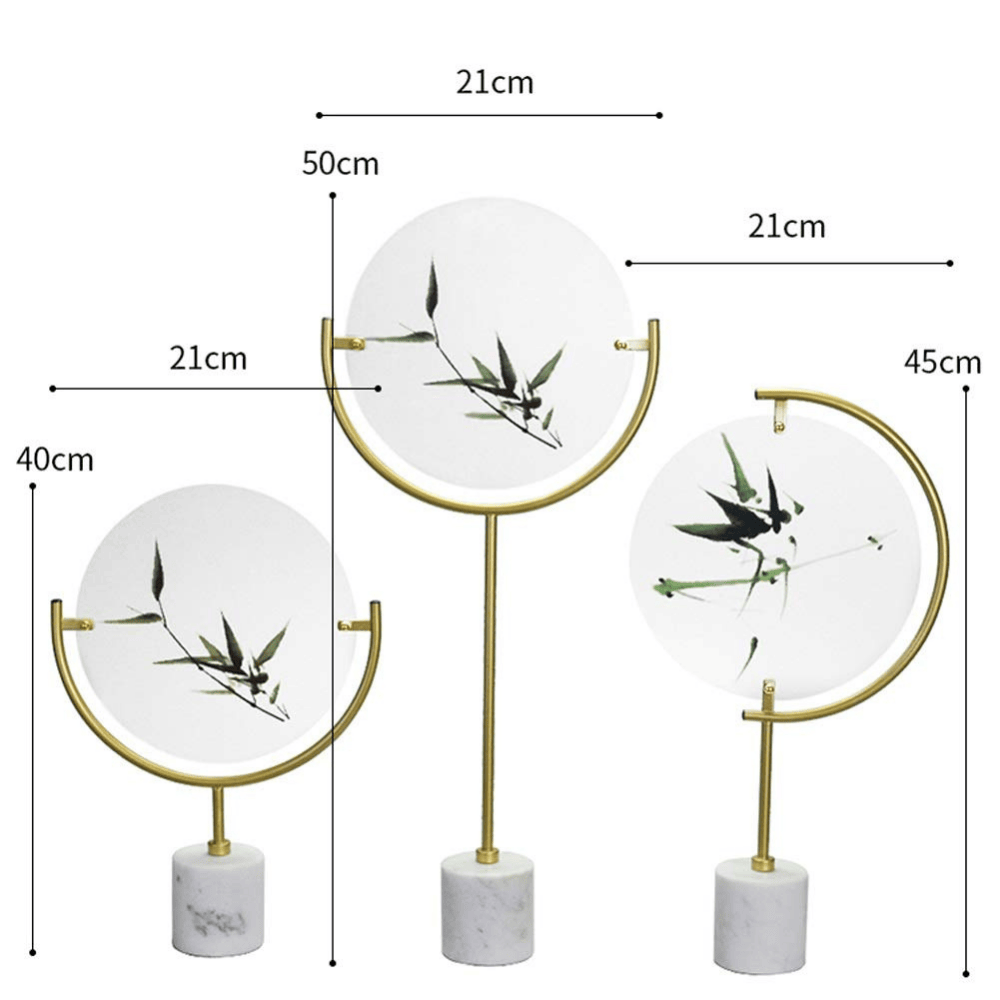 Bamboo Glass Disc Sculpture - Image 2