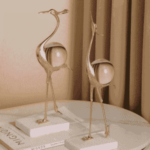 Golden Crane Sculptures