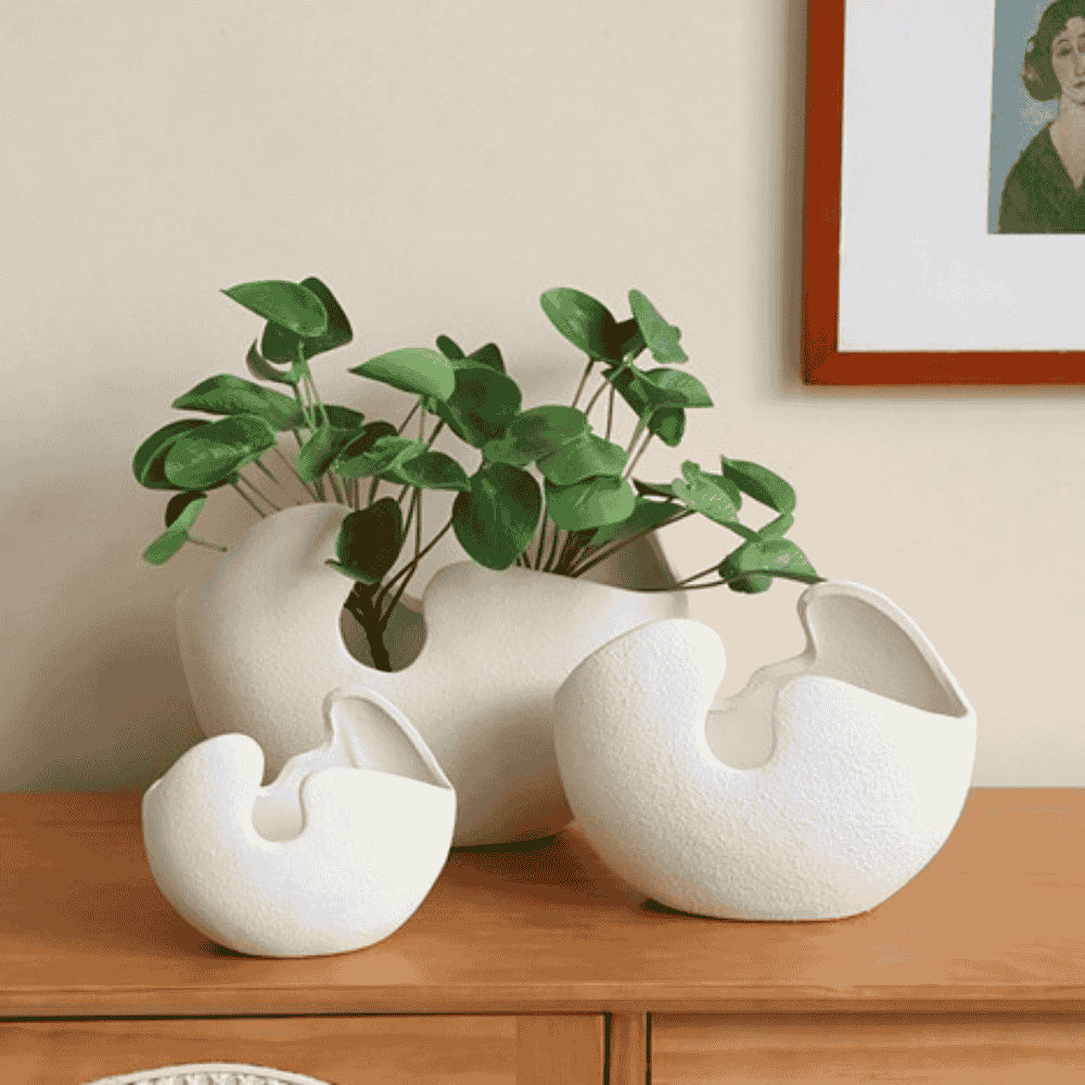 Textured White Wave Bowl (Set of 2) - Image 2