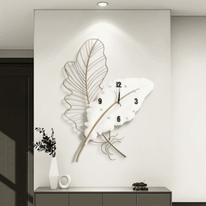 Leaf Elegance Wall Clock