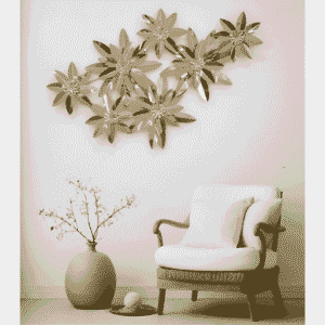 Golden Blossom Wall Art