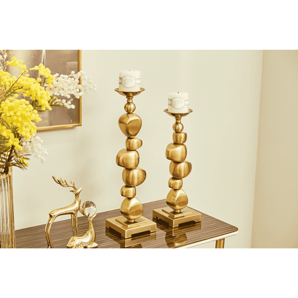 Golden Candle Holders (Set of 2) - Image 4