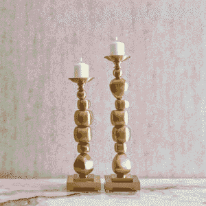 Golden Candle Holders
