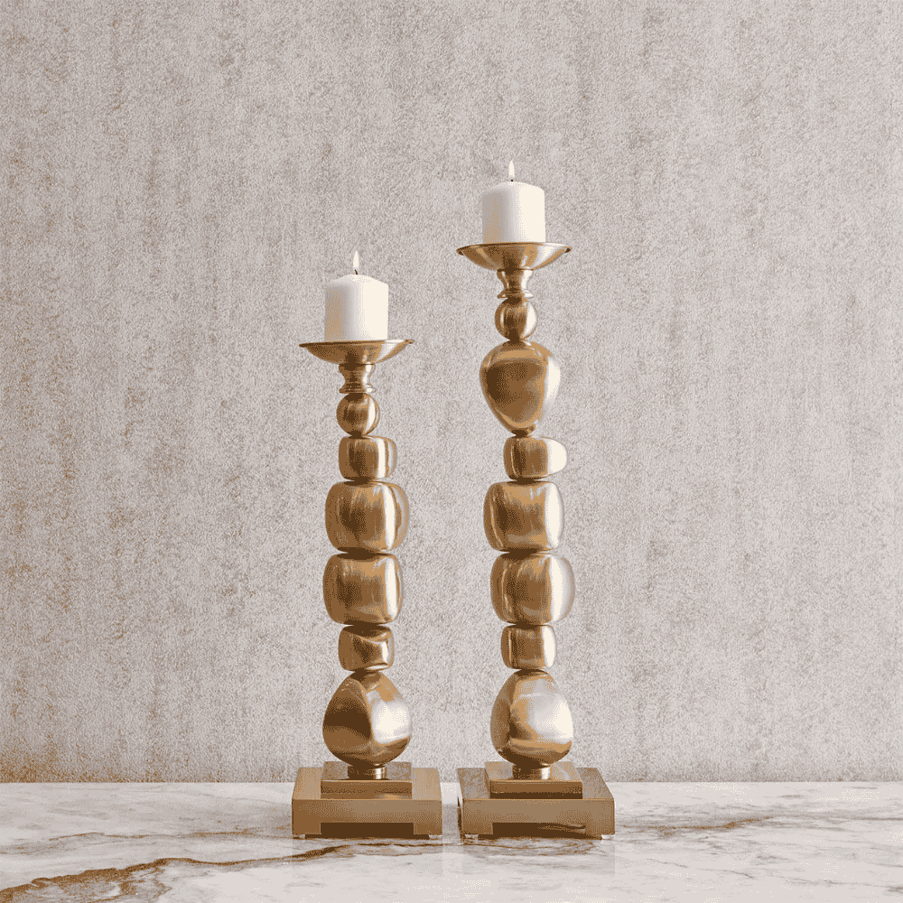 Golden Candle Holders