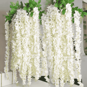Cascading White Wisteria Artificial Garland